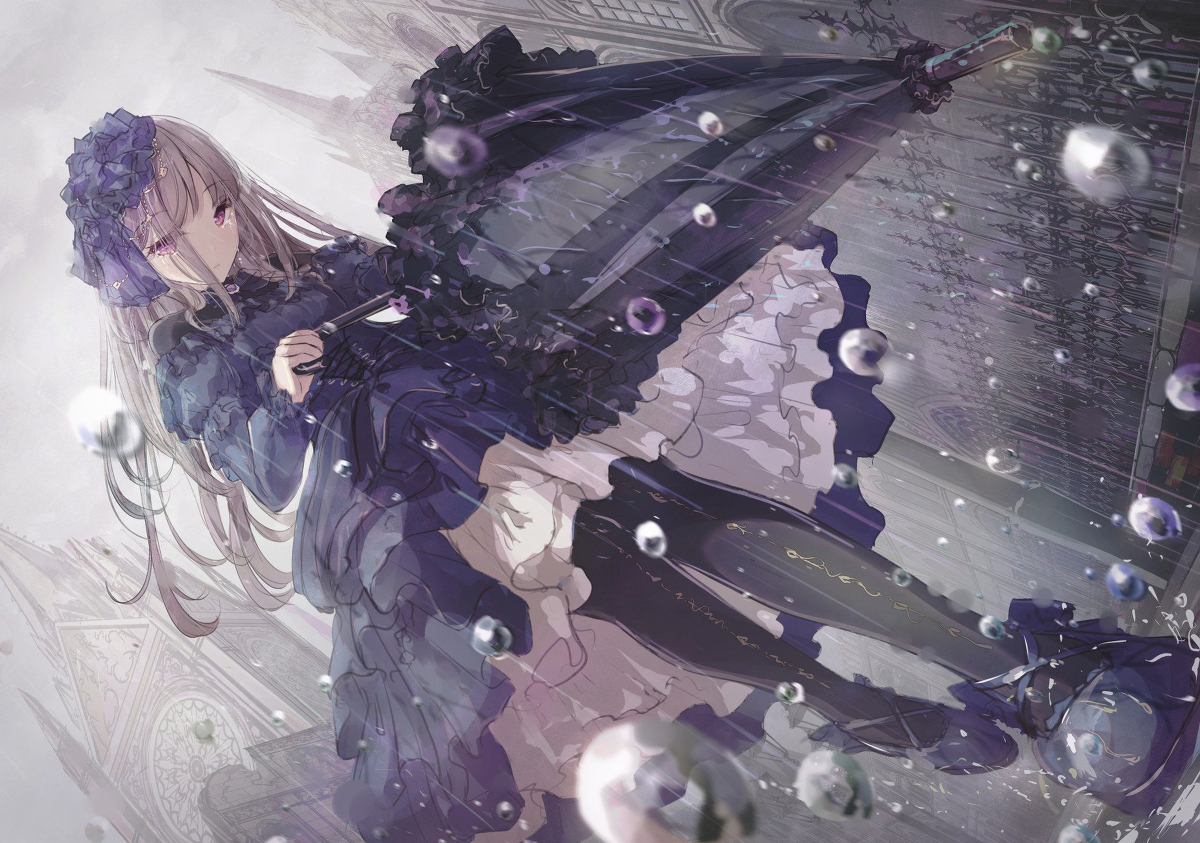 This is a pixiv picture whose title is 涙雨.