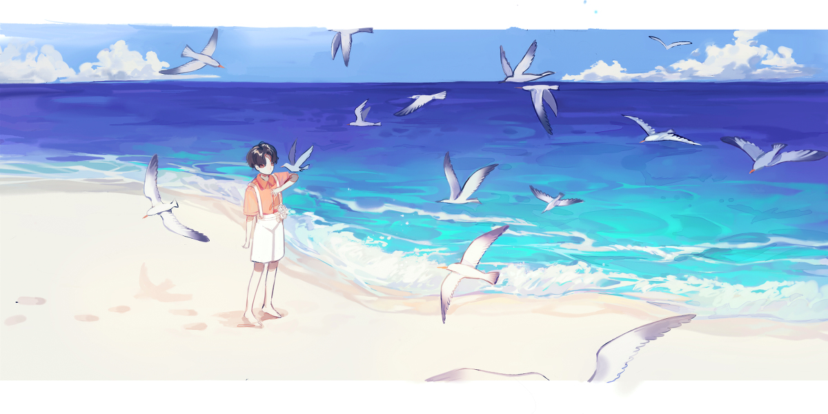 This is a pixiv picture whose title is 海.