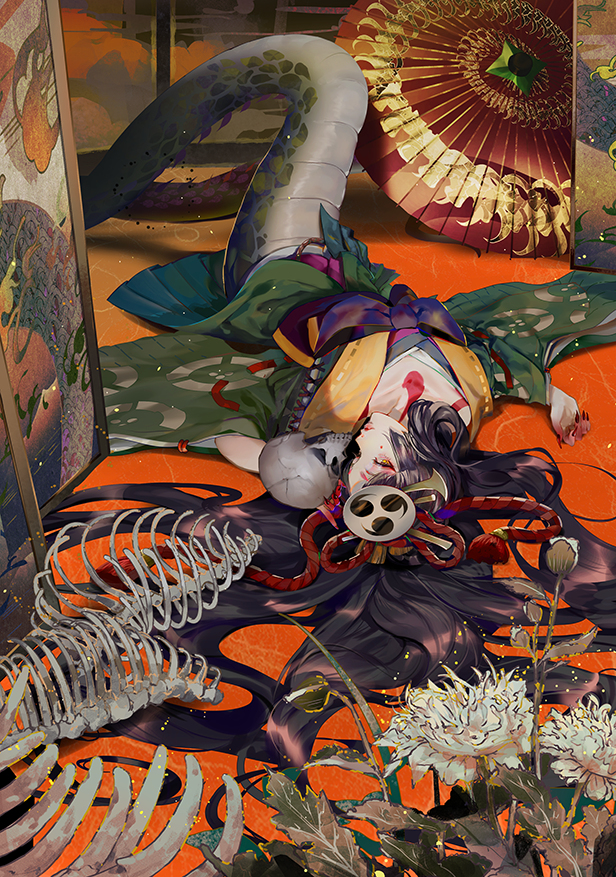 This is a pixiv picture whose title is 清姫.