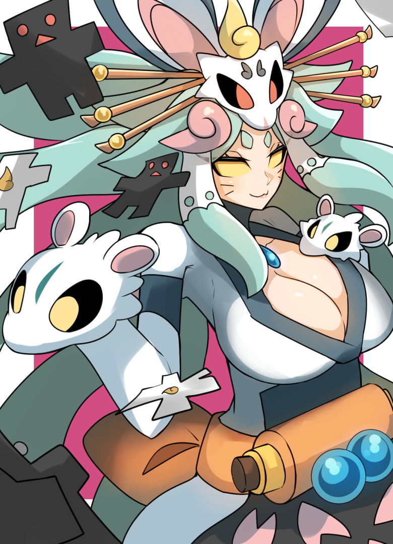 This is a pixiv picture whose title is 白尾神タマズサ.
