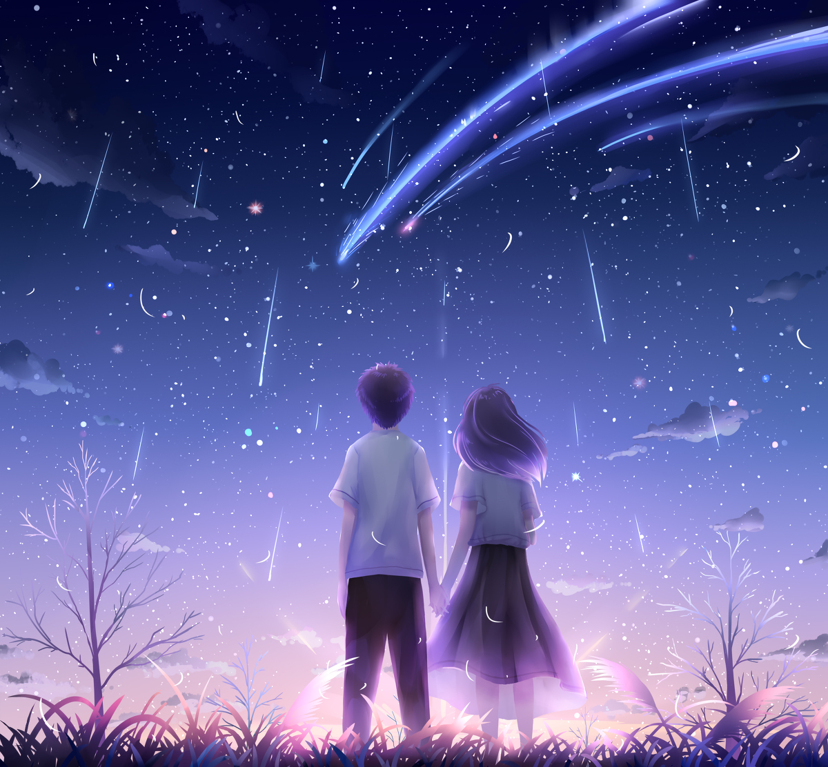 This is a pixiv picture whose title is 仰望星空的爱恋.