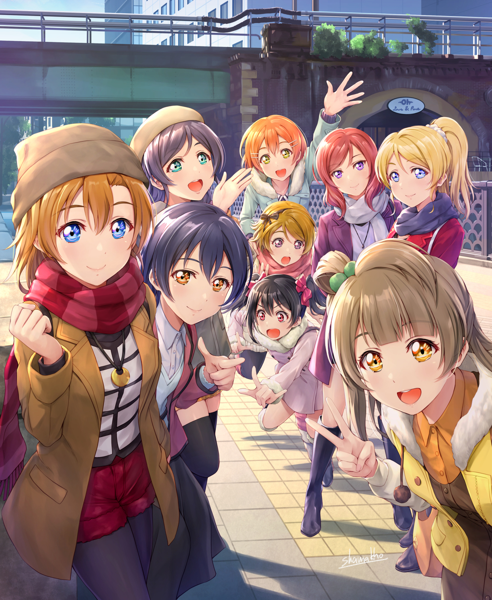 This is a pixiv picture whose title is μ'sic Forever.