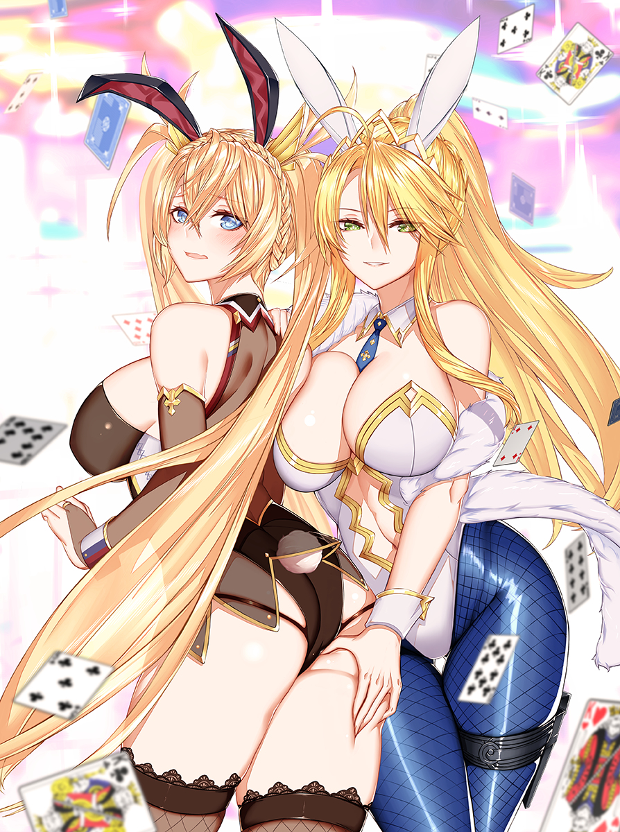 This is a pixiv picture whose title is Artoria x Bradamante.