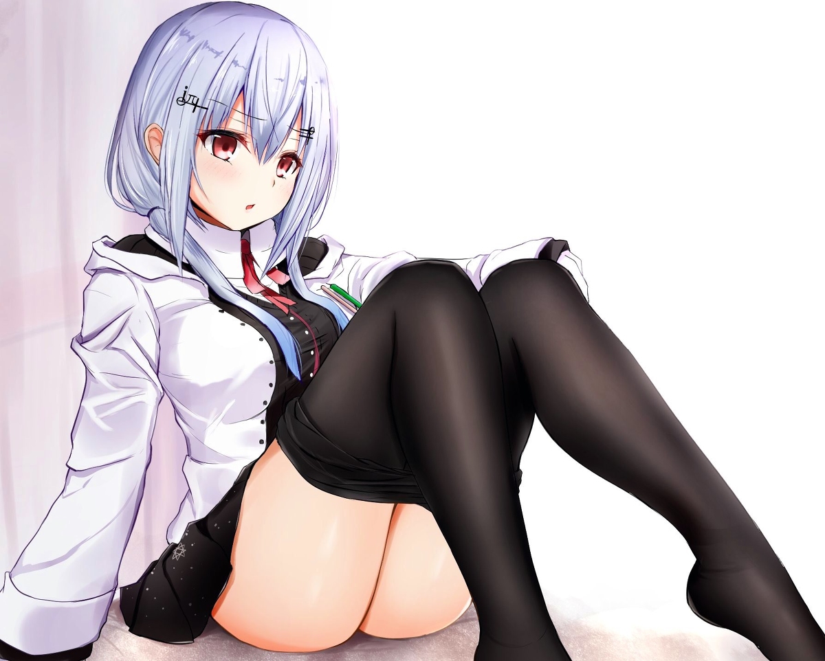 This is a pixiv picture whose title is 脱ぎかけタイツ.