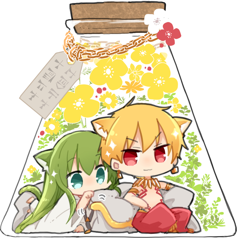 This is a pixiv picture whose title is 【通販開始】ネコミミハーバリウム🐈.