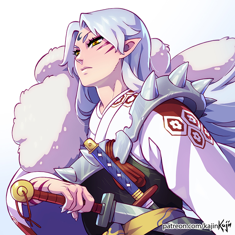 This is a pixiv picture whose title is Sesshomaru.