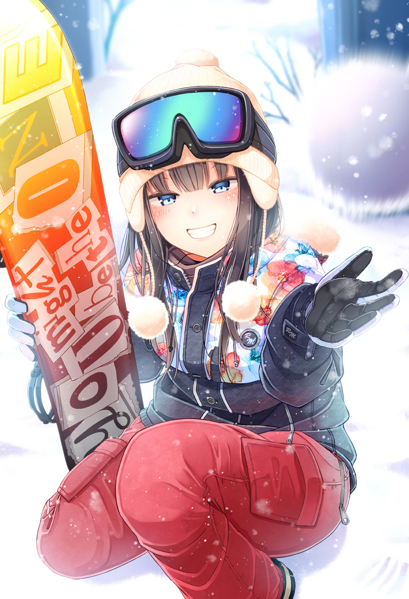 This is a pixiv picture whose title is 隙あらば雪合戦仕掛けてくる系女子.