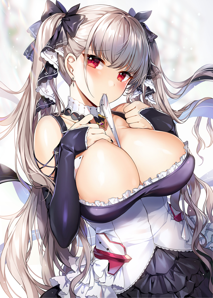 This is a pixiv picture whose title is 「恥ずかしい…」.