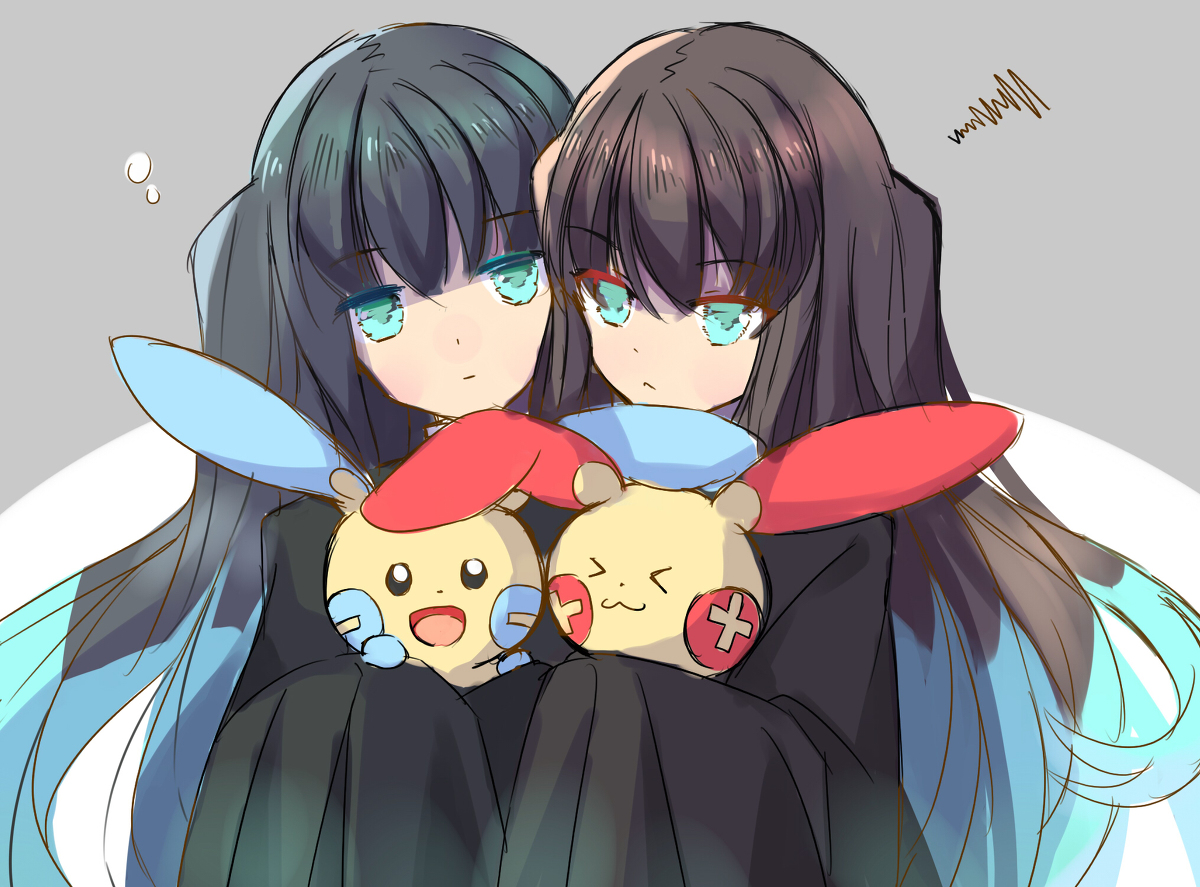 This is a pixiv picture whose title is 時透兄弟+ ポケモン.