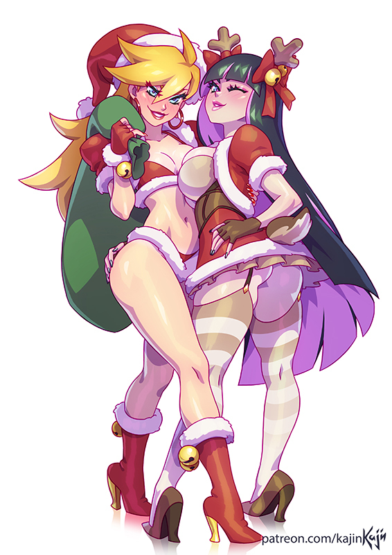 This is a pixiv picture whose title is Xmas Panty & Stocking.