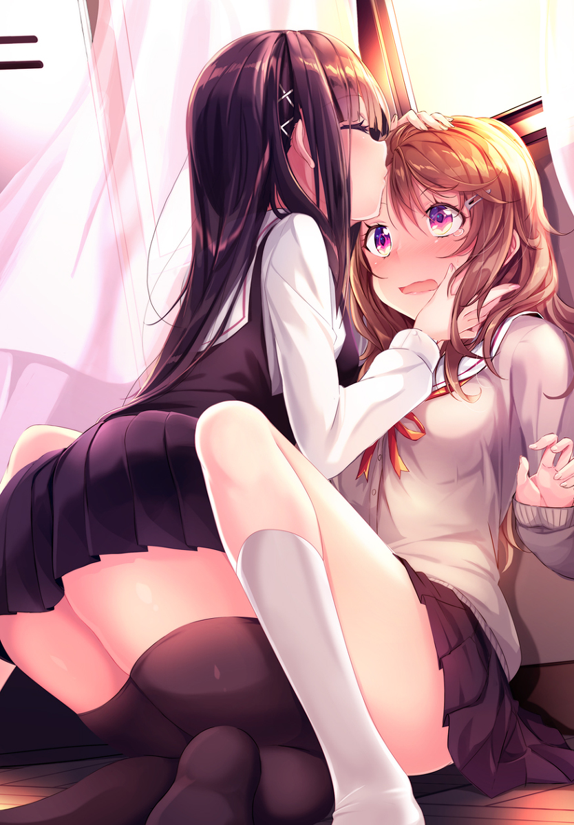 This is a pixiv picture whose title is でこキス.