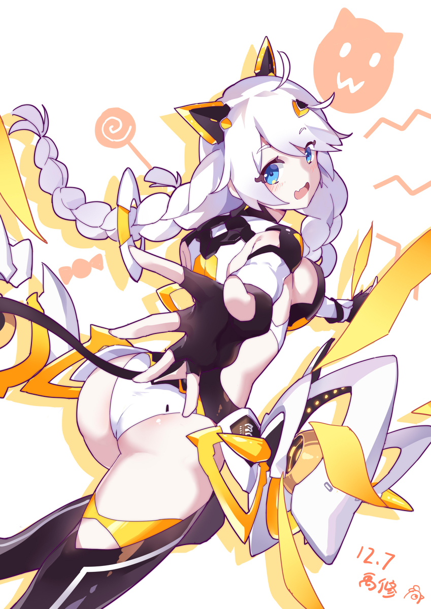 This is a pixiv picture whose title is 月下猫.
