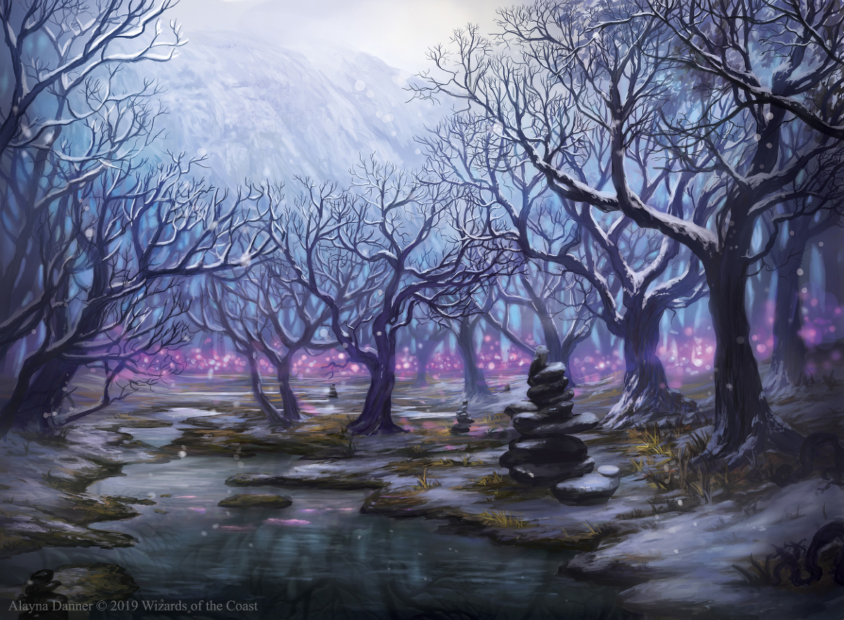 This is a pixiv picture whose title is Snow-Covered Swamp from Magic:tG.