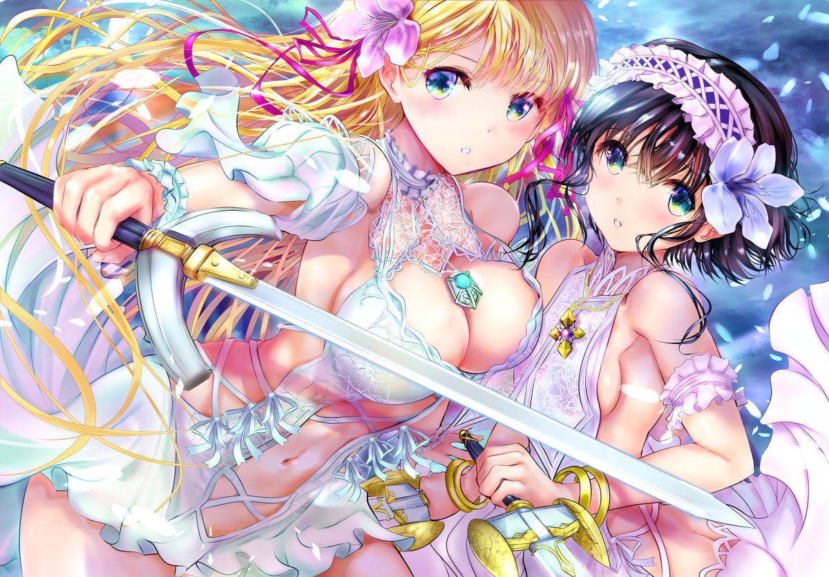 This is a pixiv picture whose title is 「キメラ」よりリンとマチルダ.