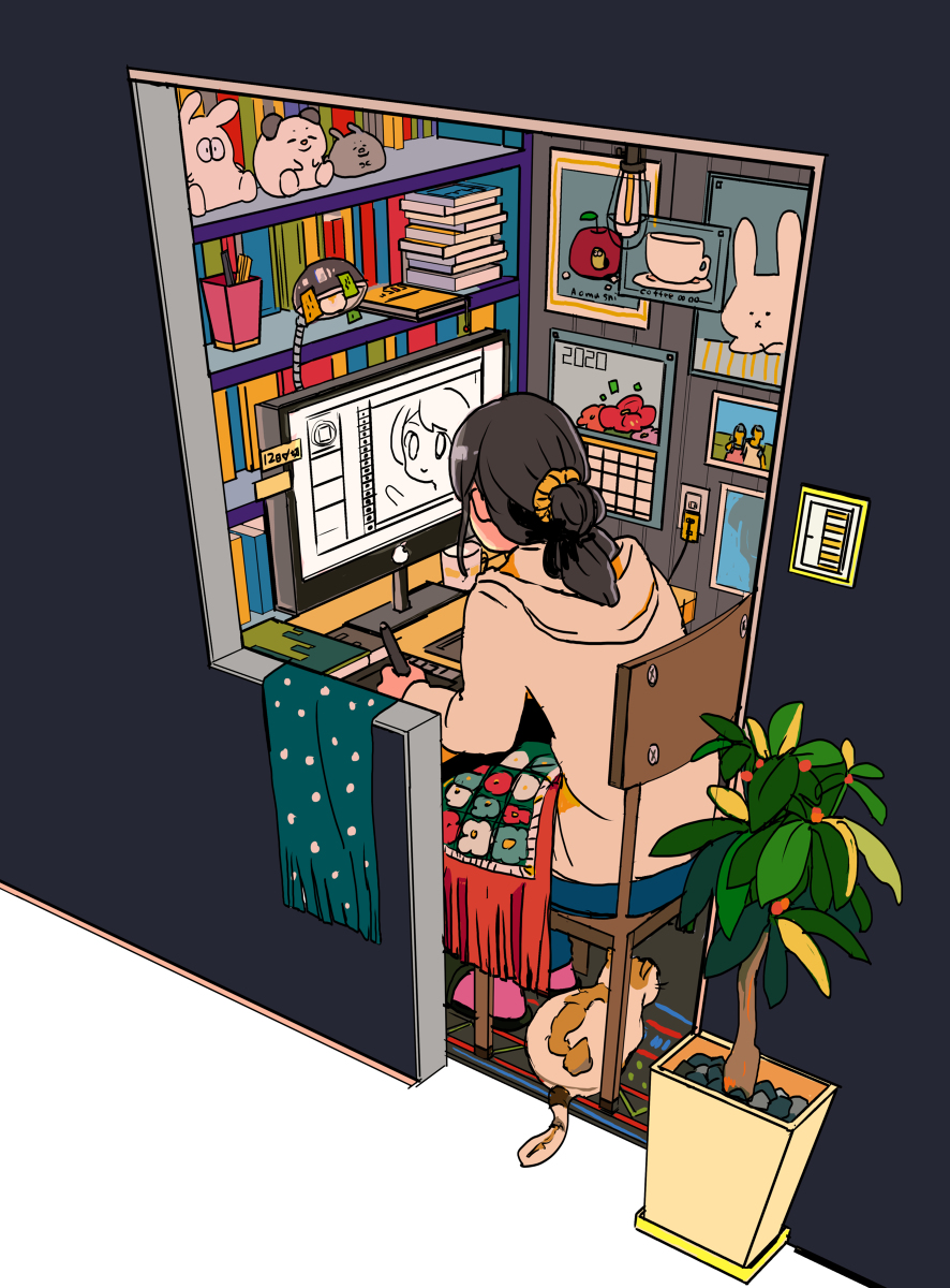 This is a pixiv picture whose title is 仕事部屋.