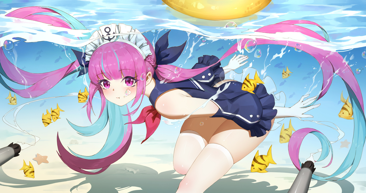 This is a pixiv picture whose title is 湊 あくあ.