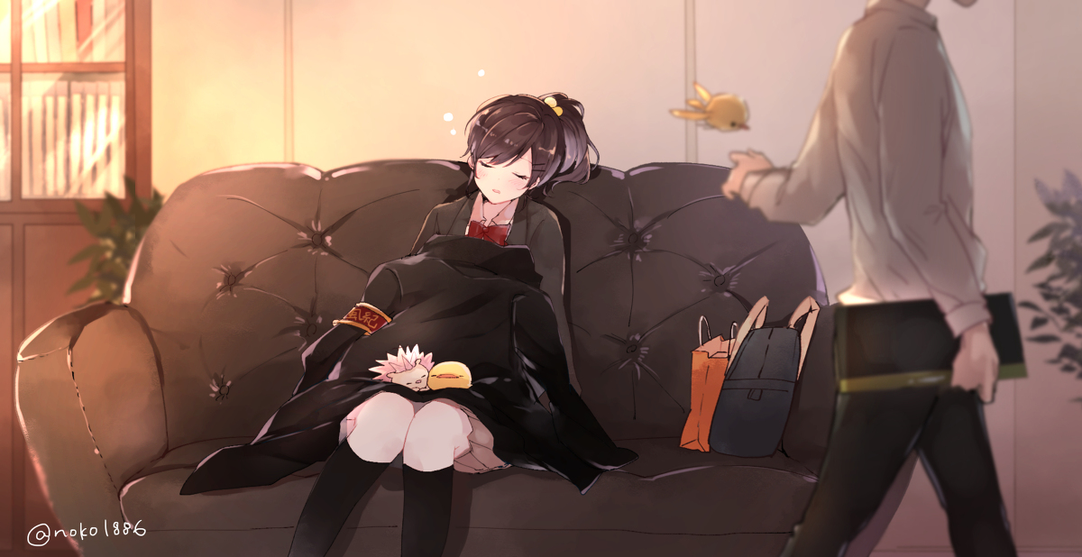 This is a pixiv picture whose title is 放課後のふたり.