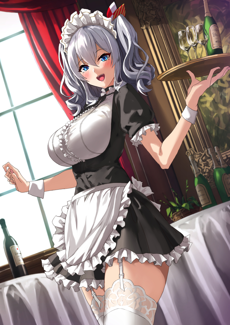 This is a pixiv picture whose title is メイド鹿島.