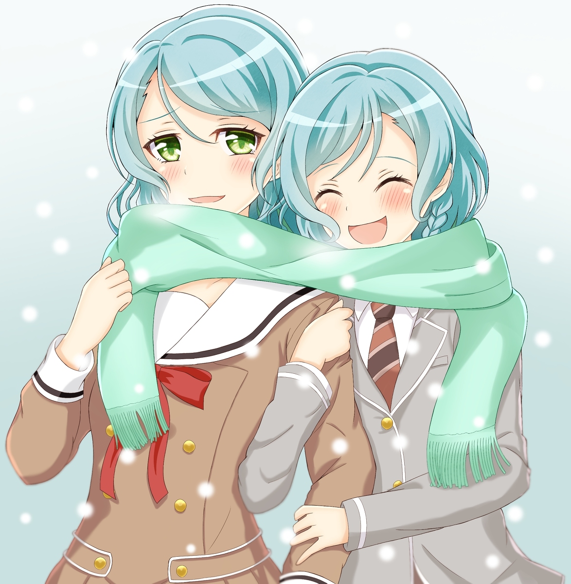 This is a pixiv picture whose title is さよひな(冬).