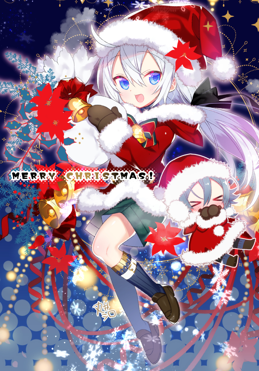 This is a pixiv picture whose title is クリスマスクリスくんとホウムズくん.