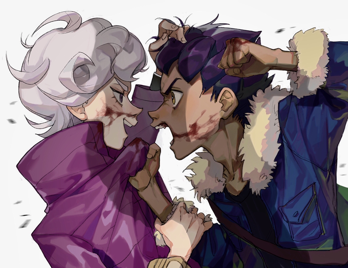 This is a pixiv picture whose title is 喧嘩.