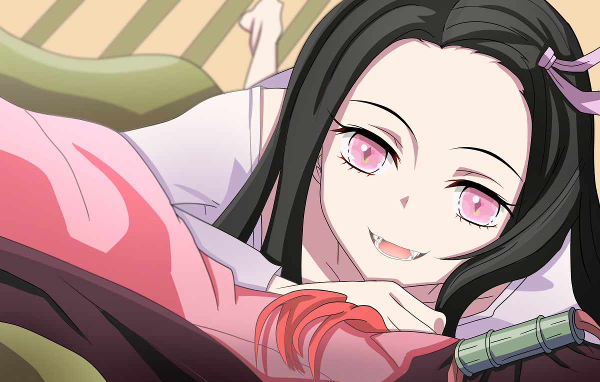 This is a pixiv picture whose title is 門禰豆子.