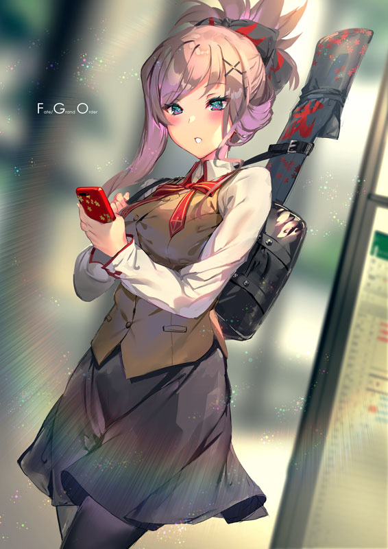 This is a pixiv picture whose title is 通学する武蔵ちゃん.