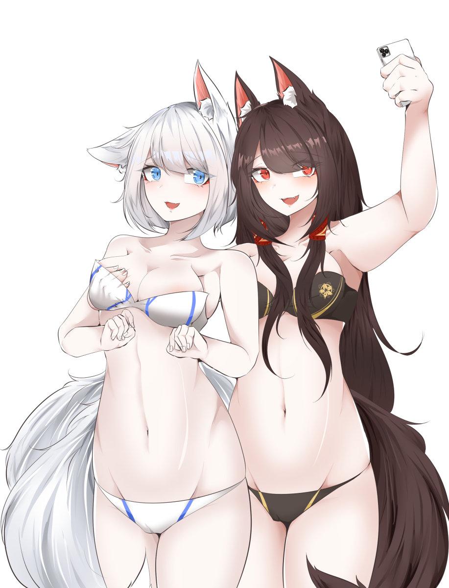 This is a pixiv picture whose title is 加賀(アズールレーン) & 赤城(アズールレーン).