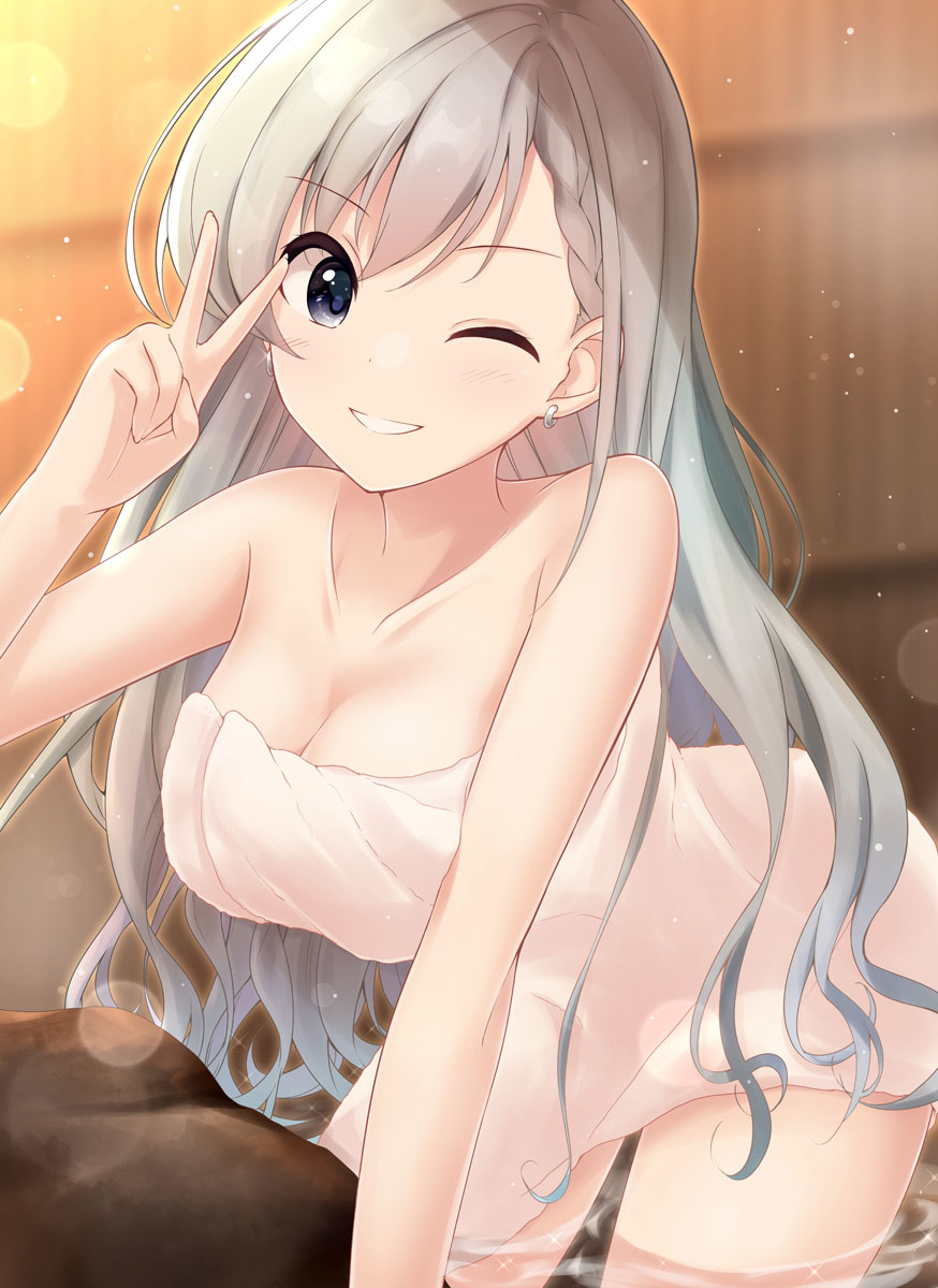 This is a pixiv picture whose title is 温泉はー.