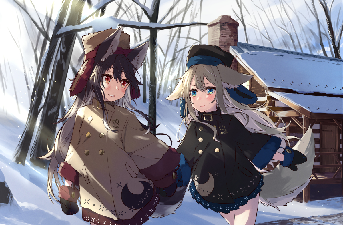 This is a pixiv picture whose title is 冬の朝.