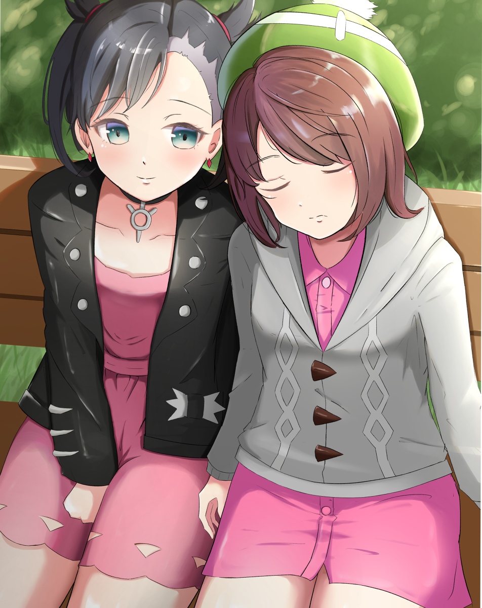 This is a pixiv picture whose title is マリィちゃんの横で寝るユウリちゃん.
