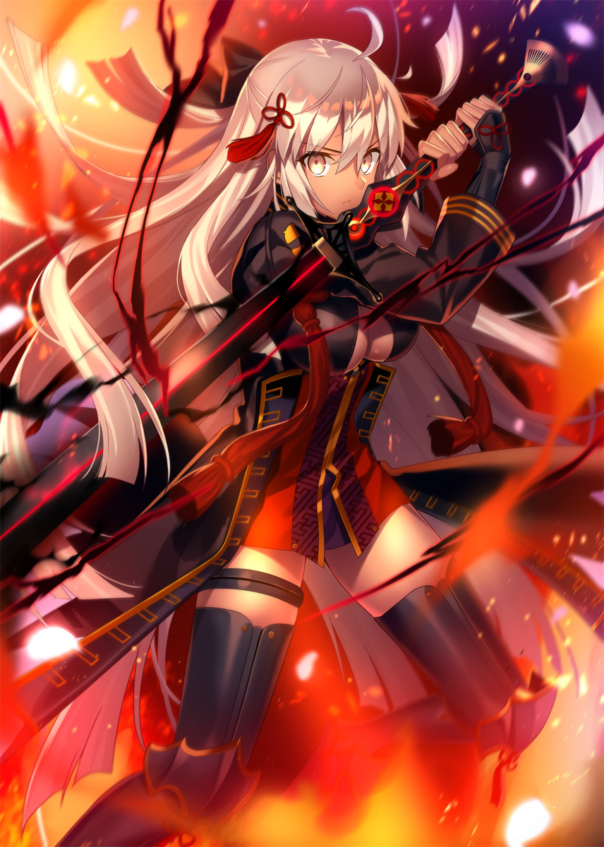 This is a pixiv picture whose title is 沖田オルタ.