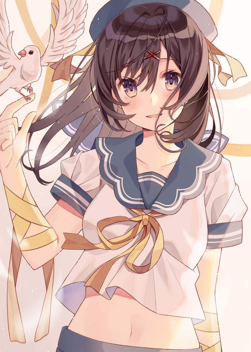 This is a pixiv picture whose title is 羽ばたく.