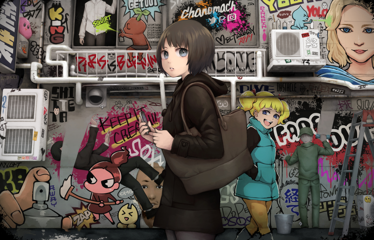 This is a pixiv picture whose title is Out of Place.