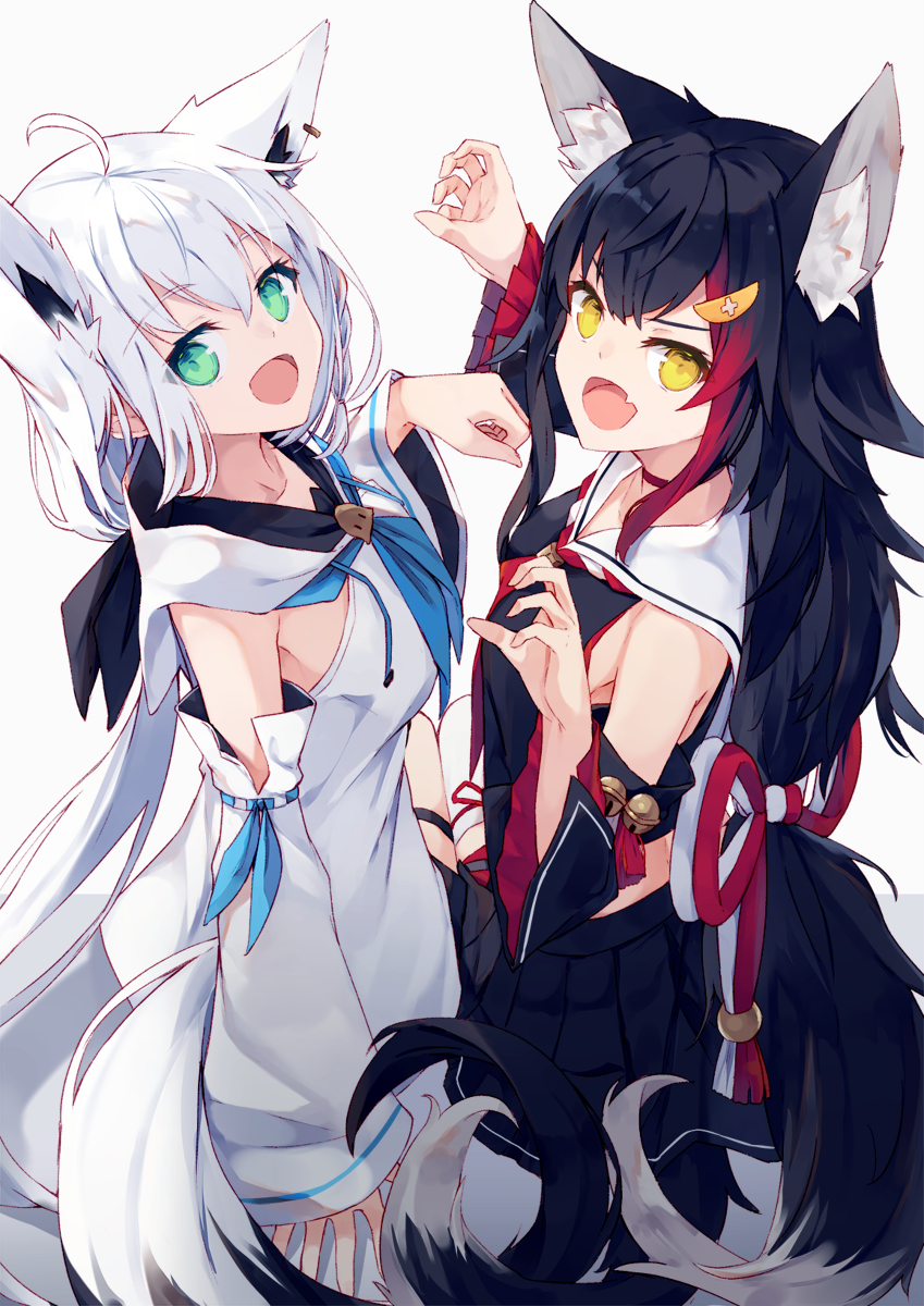 This is a pixiv picture whose title is フブキ＆ミオ.