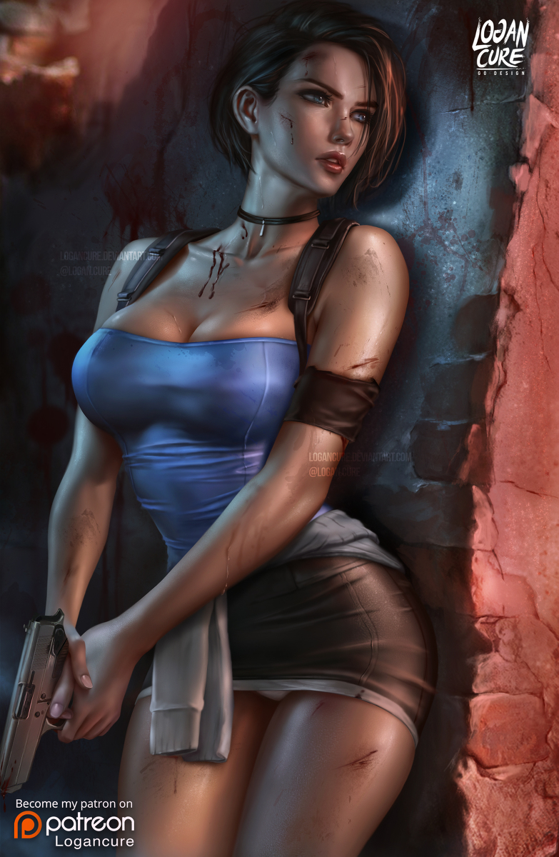 This is a pixiv picture whose title is ジルバレンタイン  -  Jill Valentine.