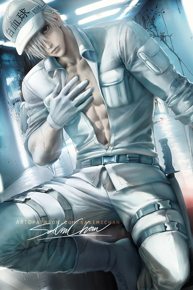 This is a pixiv picture whose title is 工作细胞  White Blood Cell . Cell at.