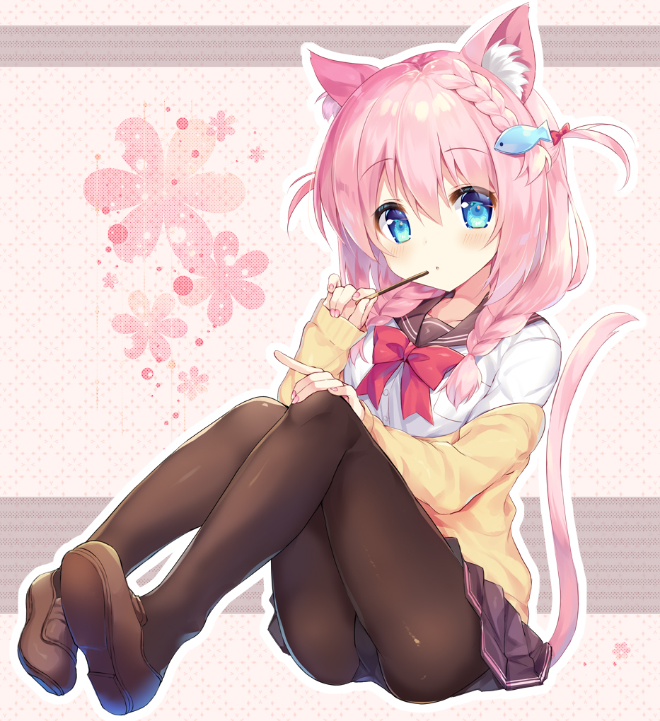 This is a pixiv picture whose title is 三つ編みあかねちゃん.