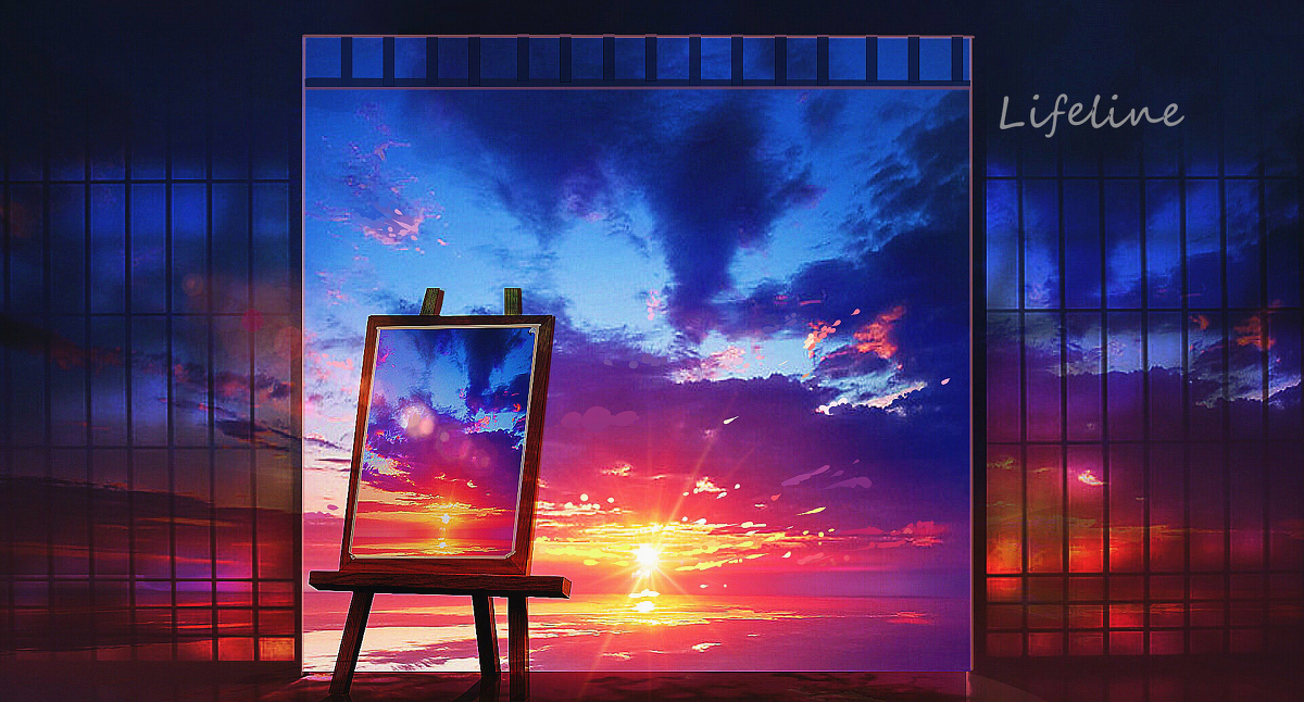 This is a pixiv picture whose title is 绘幕.