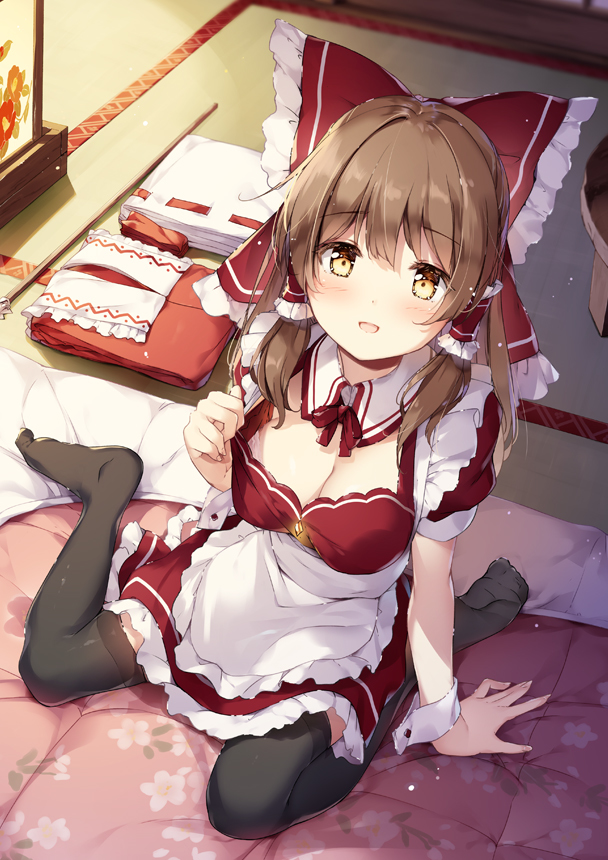 This is a pixiv picture whose title is ご奉仕霊夢.