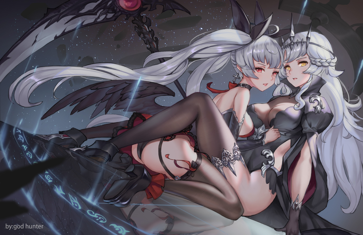 This is a pixiv picture whose title is 黑暗魔女  同人.