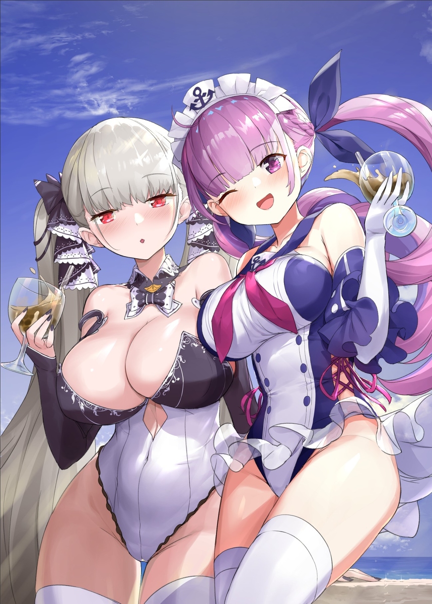This is a pixiv picture whose title is あくあちゃんとフォーミダブルは最高！！！.