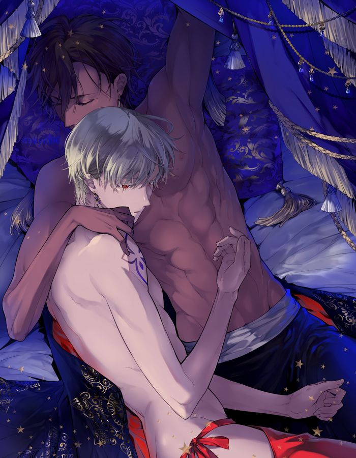 This is a pixiv picture whose title is 【腐】オジギル.
