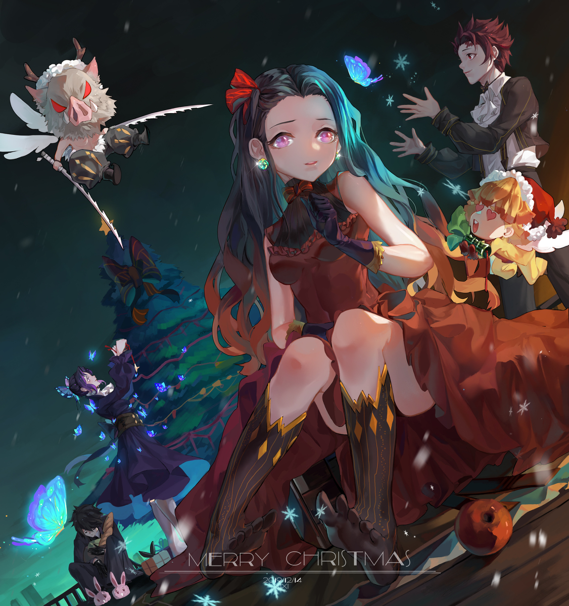 This is a pixiv picture whose title is Merry Christmas.