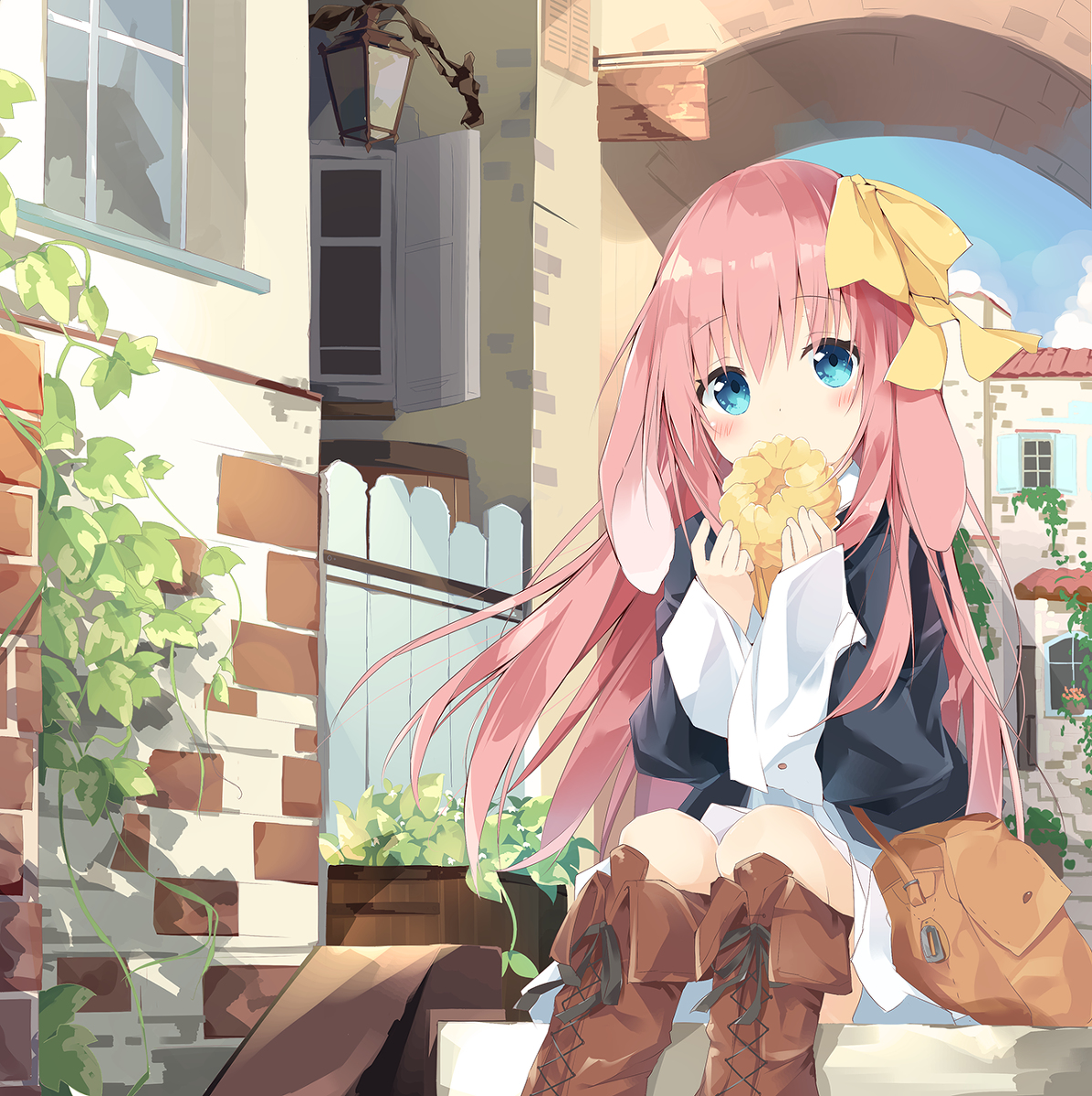 This is a pixiv picture whose title is うさみみ.