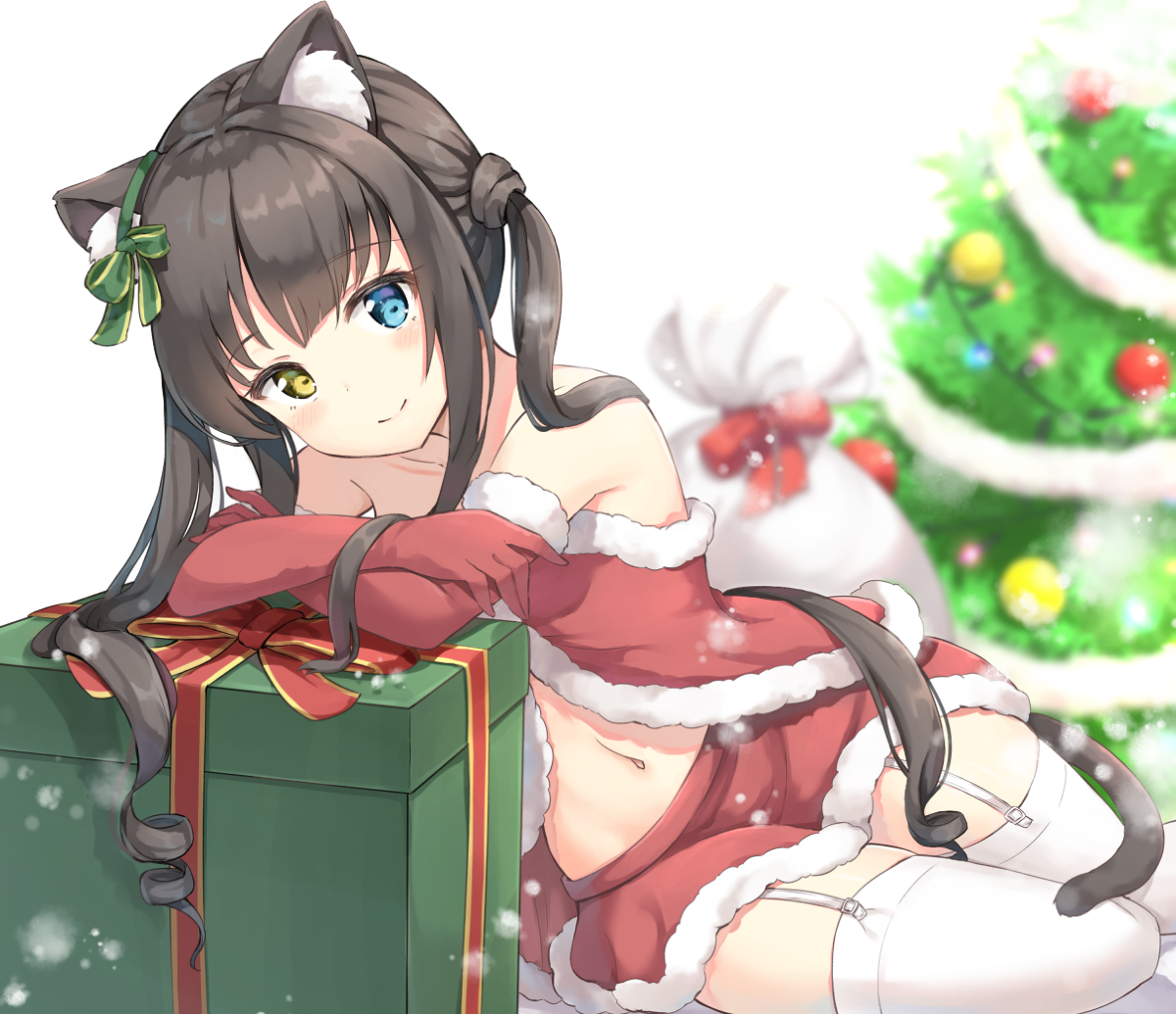 This is a pixiv picture whose title is クリスマスねこ.