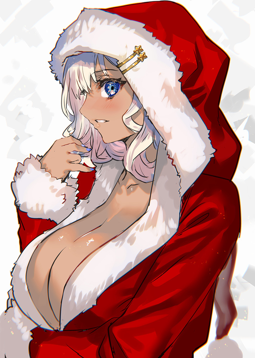 This is a pixiv picture whose title is ギャルサンタ.