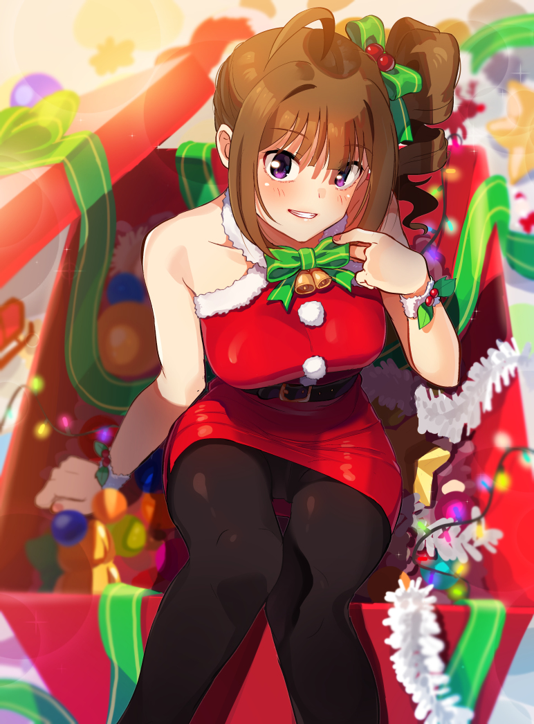 This is a pixiv picture whose title is クリスマスプレゼントは私やねん♡.