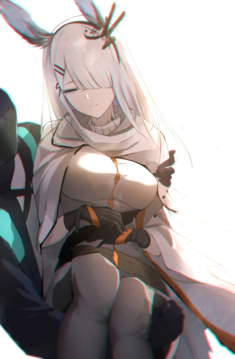 This is a pixiv picture whose title is 白兔子.