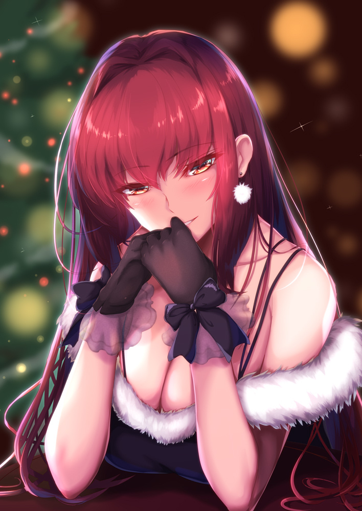 This is a pixiv picture whose title is スカサハと聖夜.